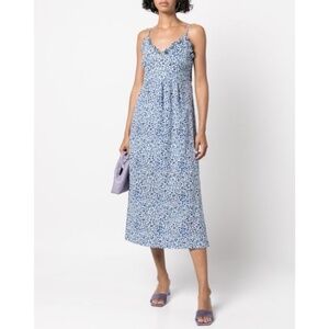 NWOT Baum Und Pferdgarten Adianna Leopard Print Organic Cotton Midi Dress